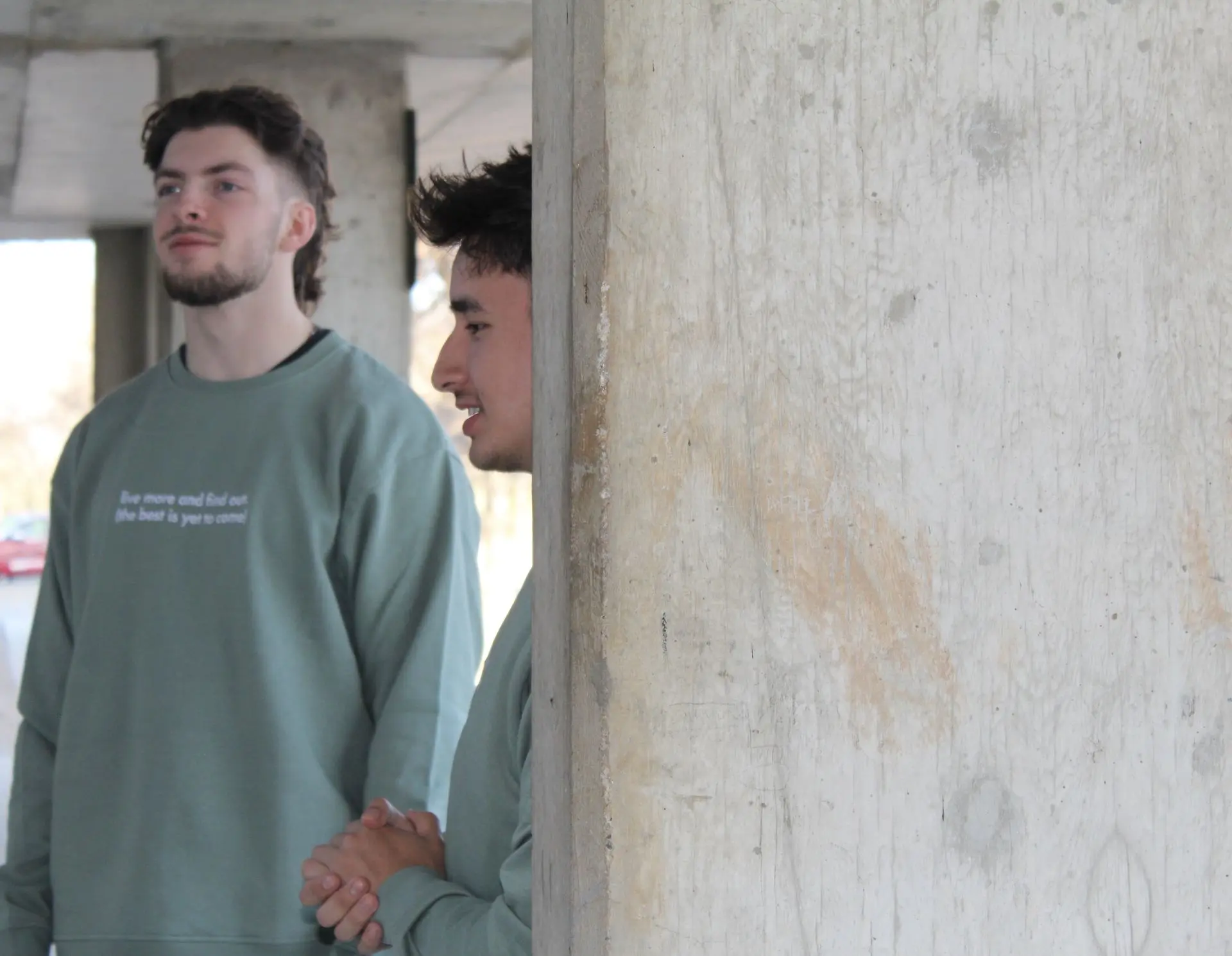 Guy wearing THE HOPEFUL CREWNECK