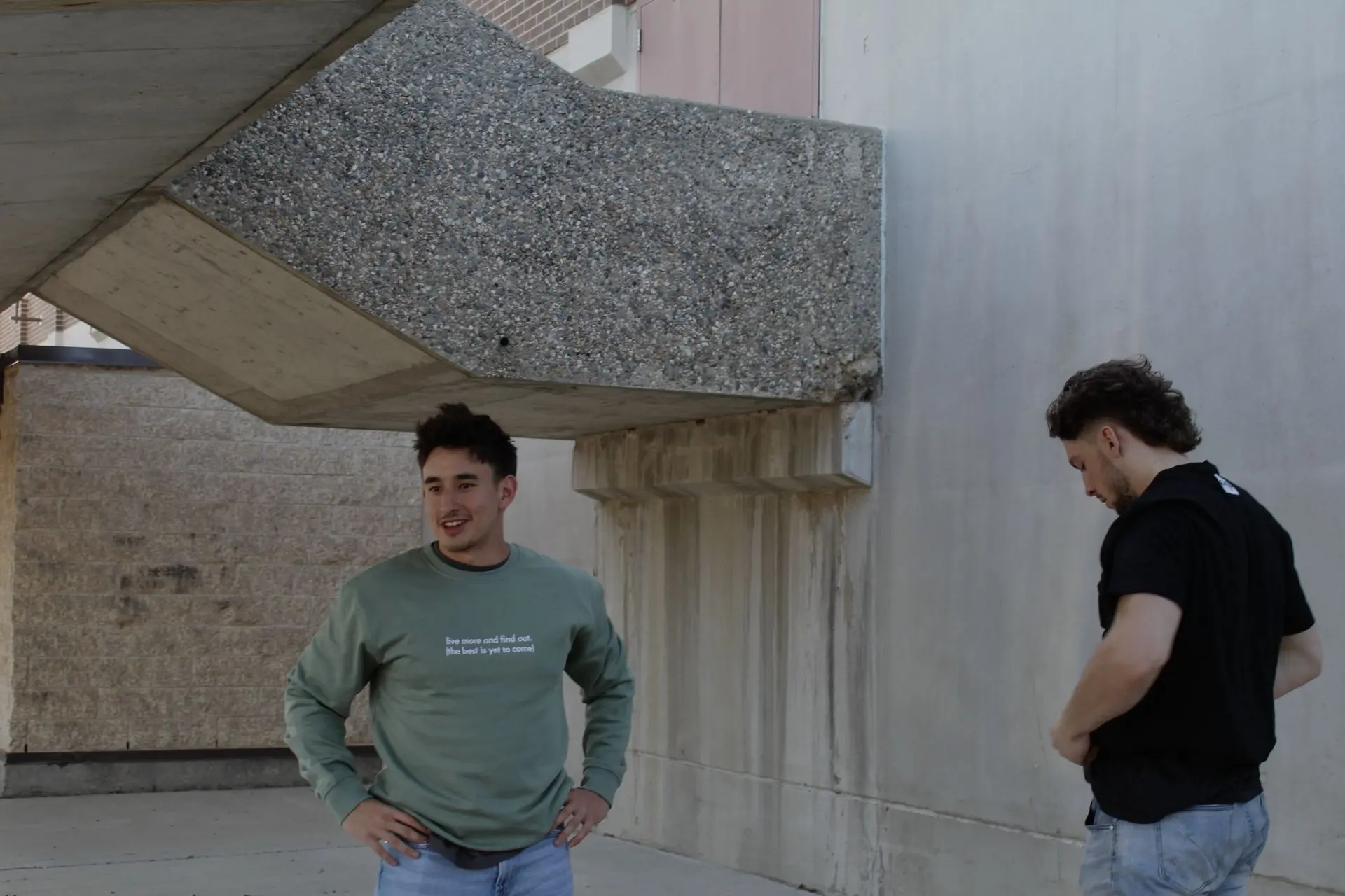 Guy wearing THE HOPEFUL CREWNECK